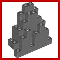 Rock Panel 3 x 8 x 7 Triangular (LURP) - Part - 6083 - Dark Gray - used - Qty:1