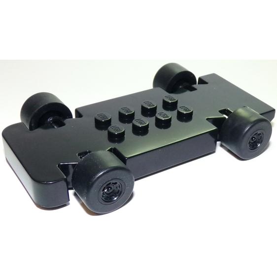 Vehicle Base Fast Food Racer 4 x 10 with Black Wheels and Black Tires - Part - 85768c01 - Black - used - Qty:1