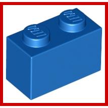 Brick 1 x 2 - Part - 3004 - Bright Light Blue - new - Qty:10