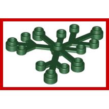Plant Leaves 6 x 5 - Part - 2417 - Dark Green - used - Qty:3