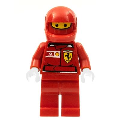 F1 Ferrari Pit Crew Member - with Vodafone Shell Torso Stickers - Minifigure - Used