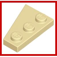 Wedge Plate 3 x 2 Right - Part - 43722 - Bright Light Blue - new - Qty:3