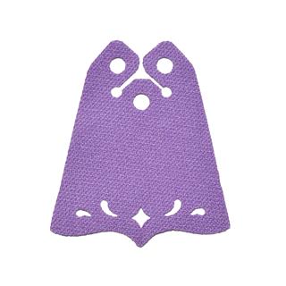 Mini Doll Cape Cloth Center Point at Bottom 3 Small Top Holes and Swirl and Diamond Shaped Holes - Spongy Stretchable Fabric - Part - 26486 - Medium Lavender - used - Qty:1
