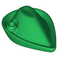 Minifigure Headgear Hat Forestmen's (Bycocket) (Reissue with Blind Hole for Feather) - Part - 88489 - Green - used - Qty:1