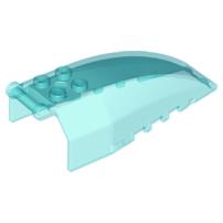 Windscreen 8 x 4 x 2 with 4 Studs and Bar Handle - Part - 92579 - Trans-Light Blue - used - Qty:4