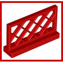 Fence 1 x 4 x 2 Lattice - Part - 3185 - Red - used - Qty:9