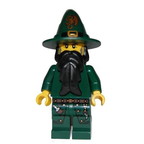 Kingdoms - Dark Green Wizard - Minifigure - Used
