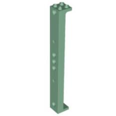 Support 2 x 2 x 13 with 5 Pin Holes - Part - 91176 - Sand Green - used - Qty:1