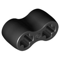 Technic Axle Connector Double - Flexible Rubber - Part - 45590 - Black - used - Qty:7