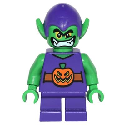 Green Goblin - Bright Green Skin Dark Purple Outfit Short Legs - Minifigure