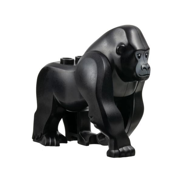 Gorilla with 2 Studs on Back with Dark Bluish Gray Face Pattern - Part - gorilla01 - Pick a color - new - Qty:1