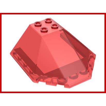 Windscreen 6 x 6 x 2 Canopy - Part - 87606 - Trans-Red - used - Qty:1