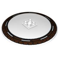 Dish 10 x 10 Inverted (Radar) - Hollow Studs with Wheel / Tire Pattern - Part - 50990apb05 - Trans-Clear - used - Qty:1