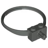 Sports Hoop with 2 Studs and Axle - Part - 43373 - Dark Gray - used - Qty:4