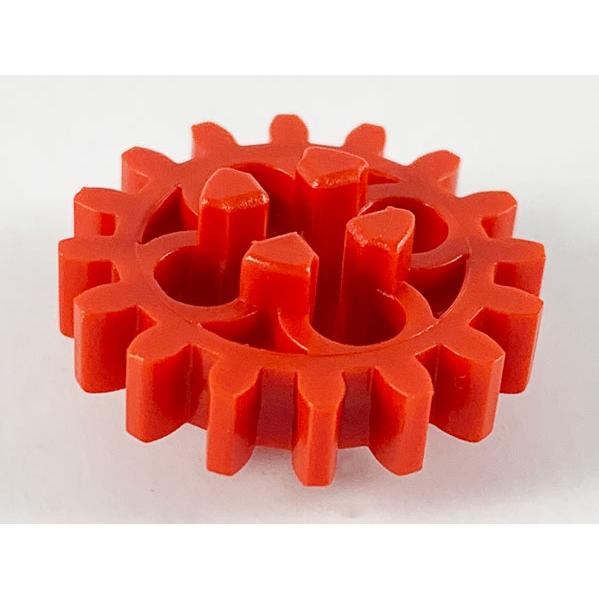 Technic Gear 16 Tooth - Axle Hole with Open Sides - Part - 4019 - Red - used - Qty:3