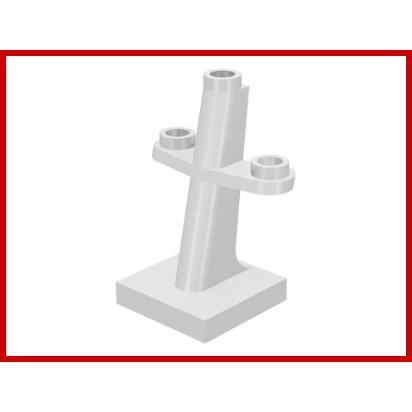 Boat Mast 2 x 2 x 3 Inclined with Stud on Top and Two Sides - Part - 4289 - White - used - Qty:5