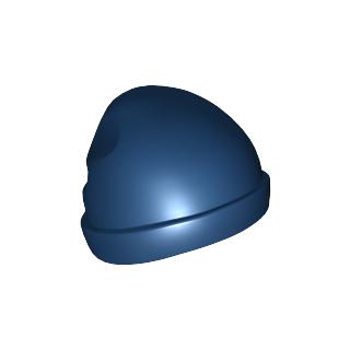 Minifigure Headgear Cap Beanie - Part - 90541 - Dark Blue - used - Qty:1