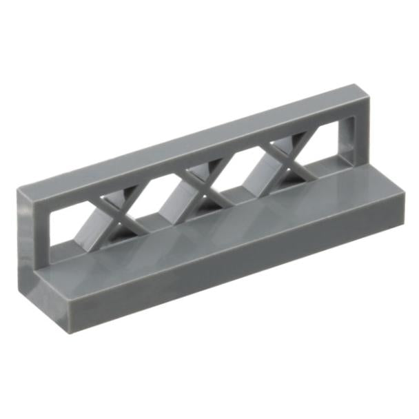 Fence 1 x 4 x 1 Lattice - Part - 3633 - Dark Bluish Gray - used - Qty:3