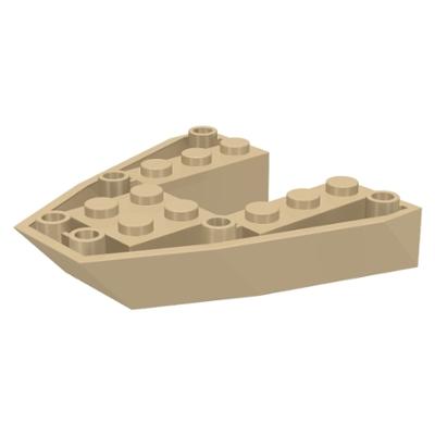 Boat Bow Brick 6 x 6 x 1 - Part - 2626 - Blue - used - Qty:1