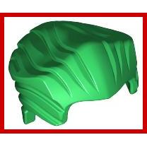 Minifigure Hair Swept Back with Widow's Peak - Part - 64798 - Green - used - Qty:1