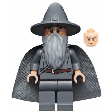 Gandalf the Grey - Wizard / Witch Hat Long Cheek Lines - Minifigure - New