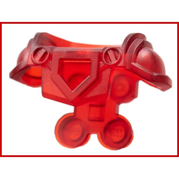 Minifigure Armor Breastplate with Shoulder Pads Large Pentagonal Cutout and 4 Studs on Back - Part - 22402 - Trans-Red - used - Qty:1