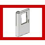 Door 1 x 4 x 5 Train Left Thin Support at Bottom - Part - 4181 - White - used - Qty:1