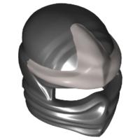 Minifigure Headgear Ninjago Wrap Type 1 with Silver 3 Point Emblem Pattern - Part - 98133pb02 - Black - used - Qty:1