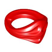 Minifigure Bandana Ninja - Part - 15619 - Red - used - Qty:5