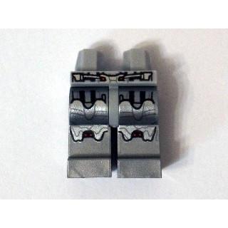 Hips and Flat Silver Legs with Silver Knee Plates and Belt Pattern - Part - 970c95pb002 - Light Bluish Gray - used - Qty:1
