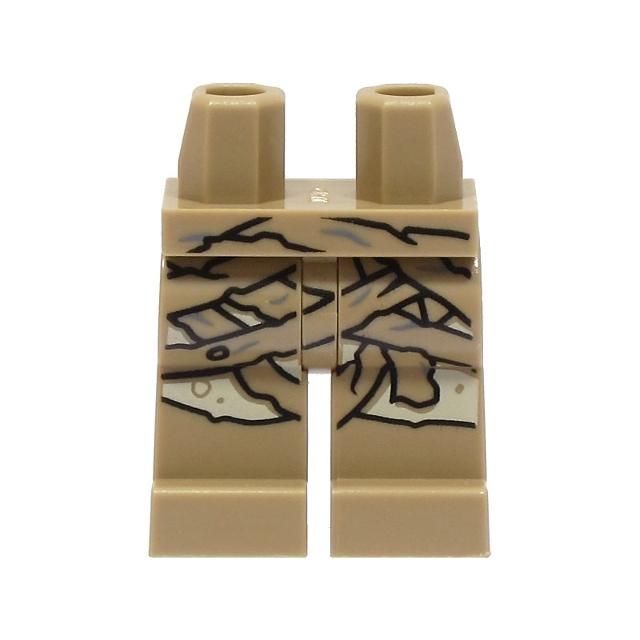 Hips and Legs with Tan Knees and Mummy Wrappings Pattern - Part - 970c00pb1480 - Dark Tan - used - Qty:1