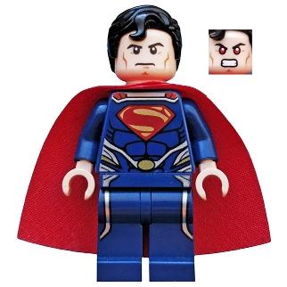 Superman - Dark Blue Suit Starched Fabric Cape - Minifigure - Used