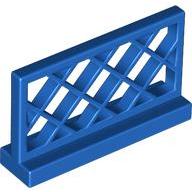Fence 1 x 4 x 2 Lattice - Part - 3185 - Blue - used - Qty:1