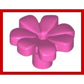 Plant Flower with Bar and Small Pin Hole - Part - 32606 - Dark Pink - used - Qty:18