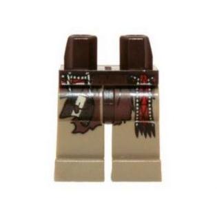 Hips and Dark Tan Legs with Pouch and Sash Pattern - Part - 970c69pb08 - Dark Brown - used - Qty:1