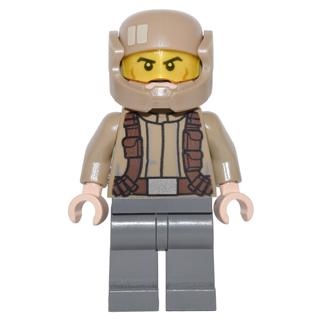 Resistance Trooper - Dark Tan Jacket Frown Cheek Lines - Minifigure