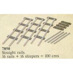 8 Straight Rails Gray 4.5v - Set - 7850-1