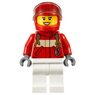 Paramedic - Pilot Female Red Helmet - Minifigure - New