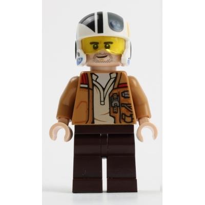 Poe Dameron (Medium Nougat Jacket Helmet) - Minifigure - New