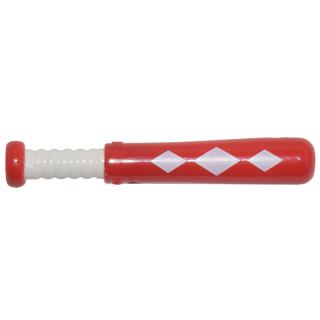 Minifigure Utensil Baseball Bat 4L with White Grip Handle and 3 White Diamonds Pattern - Part - 93220pb02 - Red - used - Qty:1