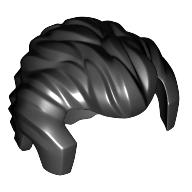 Minifigure Hair Short Swept Back with Sideburns and Widow's Peak - Part - 21268 - Black - used - Qty:1