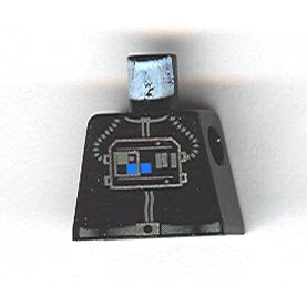 Torso SW TIE Pilot Pattern - Part - 973px69 - Black - used - Qty:1