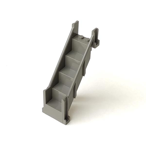 Stairs 4 x 7 x 9 1/3 Straight Enclosed - Part - 4784 - Dark Gray - used - Qty:1