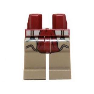 Hips and Dark Tan Legs with Dark Red Sash and Chaps Pattern - Part - 970c69pb10 - Dark Red - used - Qty:1