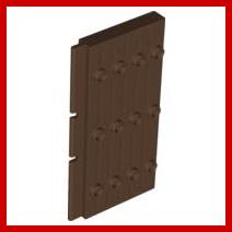 Door 1 x 5 x 7 1/2 Stockade - Part - 30223 - Brown - used - Qty:1