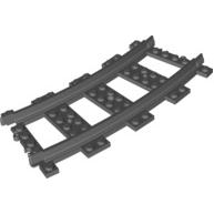 Train Track Plastic (RC Trains) Curve - Part - 53400 - Dark Bluish Gray - used - Qty:1