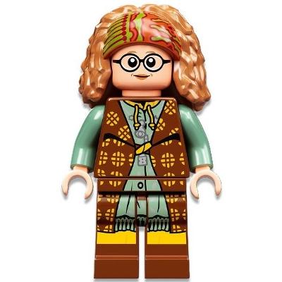 Professor Sybill Trelawney - Reddish Brown and Sand Green Robes - Minifigure - New
