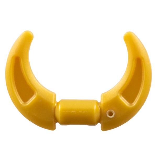 Minifigure Weapon Crescent Blade - Part - 3757 - Pearl Gold - used - Qty:2