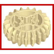 Technic Gear 20 Tooth Double Bevel - Part - 32269 - Tan - used - Qty:4