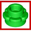 Plate Round 1 x 1 with Flower Edge (5 Petals) - Part - 24866 - Bright Green - used - Qty:18